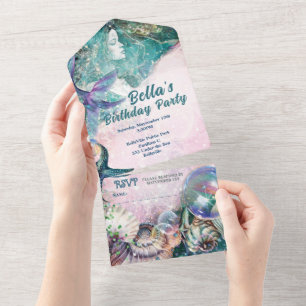 ALLT I EN Mermaid Under the Sea Inbjudan