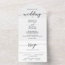 Allt i en minimal status i en enda inbjudan