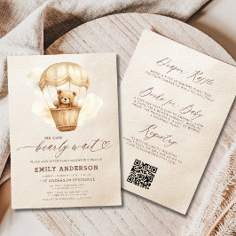 Allt i en Neutralt för tidiga väntetider, Beige Ba Inbjudningar