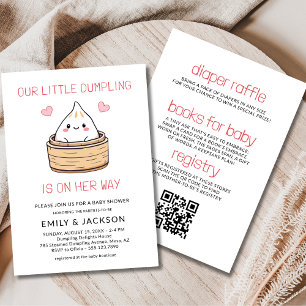 Allt i en QR-kod - Dumpling Babydusch Inbjudningar