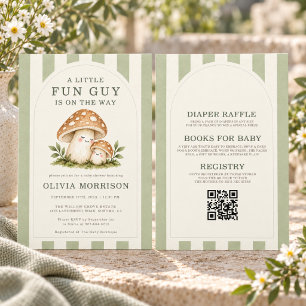 Allt i en rolig kille baby shower inbjudningar
