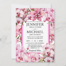 Allt i en Rosa Orchids bröllopsinbjudningar Inbjudningar