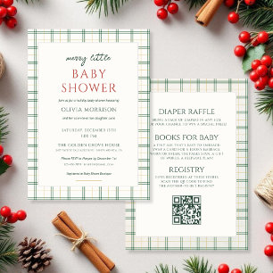 Allt i en rutförklädd Merry Little Baby Shower Inbjudningar