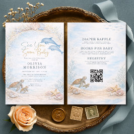 Allt i en Sea You Soon Baby Shower Inbjudningar