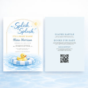 Allt i en Splish Splash Baby Bash Baby Shower Inbjudningar