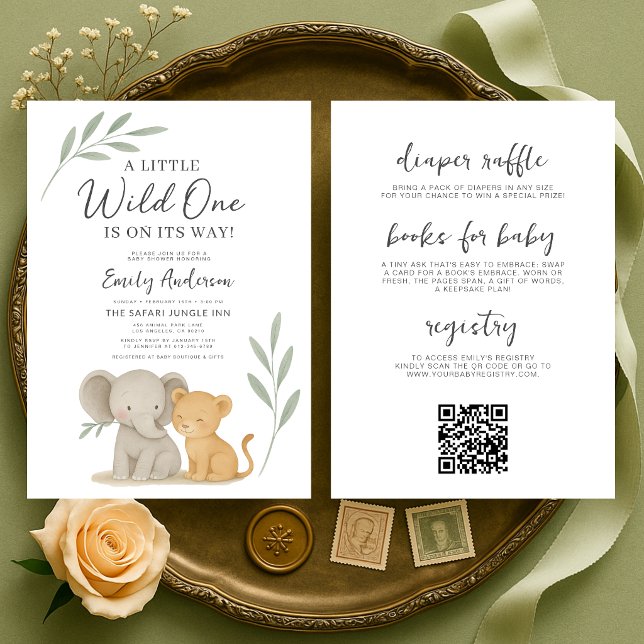 Allt i en Wild One Baby Shower Inbjudningar (Skapare uppladdad)