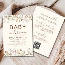 Allt i en Wildblomma Baby i Bloom Baby Shower