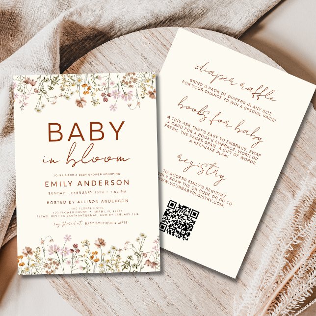 Allt i en Wildblomma Baby i Bloom Baby Shower Inbjudningar (Skapare uppladdad)