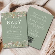 Allt i en Wildblomma Baby i Bloom Baby Shower