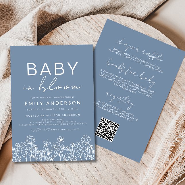 Allt i en Wildblomma Baby i Bloom Baby Shower Inbjudningar (Skapare uppladdad)