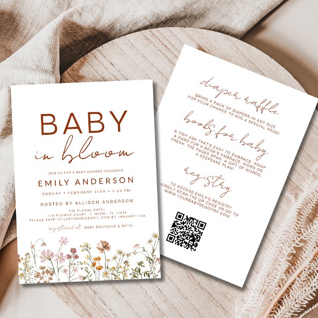 Allt i en Wildblomma Baby i Bloom Baby Shower Inbjudningar (Skapare uppladdad)