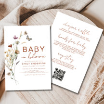 Allt i en Wildblomma Baby i Bloom Baby Shower