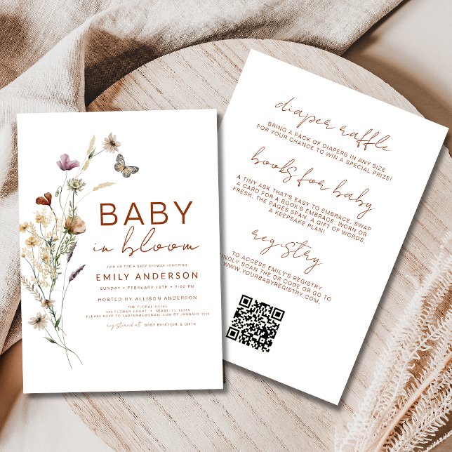 Allt i en Wildblomma Baby i Bloom Baby Shower Inbjudningar (Skapare uppladdad)