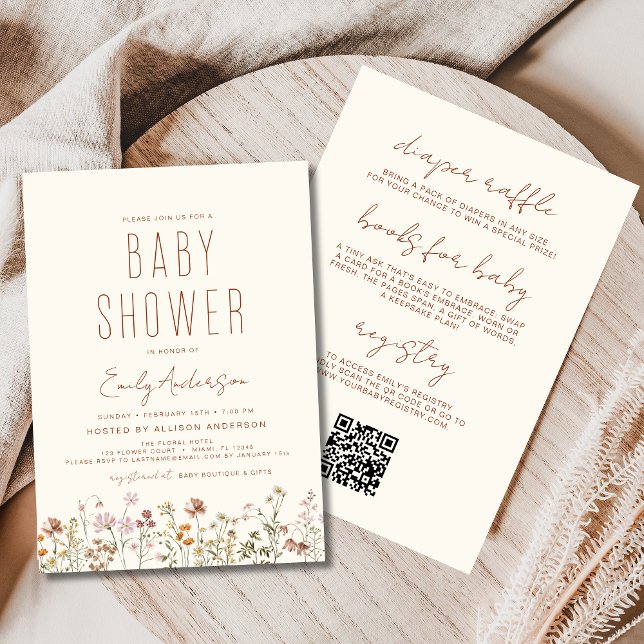 Allt i en Wildblomma Boho Baby Shower Inbjudningar (Skapare uppladdad)