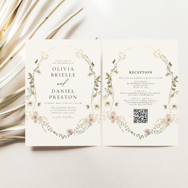 Allt i en Wildblomme QR-kod Garden Wedding (Skapare uppladdad)