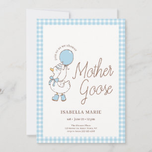 Allt i ett Baby Boy Shower med Mother Goose-tema Inbjudningar