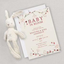 Allt i ett Baby i bloom QR-kodvisning för QR Inbjudningar