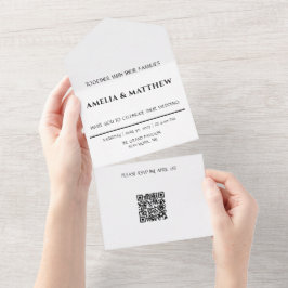 Allt i ett bröllopsinbjudan QR-kod