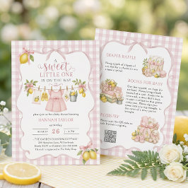 Allt i ett Citron Baby Shower Inbjudningar