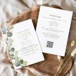 Allt i ett Eucalyptus QR Code Bröllop Greenery Inbjudningar<br><div class="desc">Få redo att ange tonen för ditt kommande bröllop med våra vackra och budgetvänliga alla i en enda bröllopsinbjudning med QR-kod. De här inbjudningarna har en fantastisk eukalyptus-design, vilket gör att naturen blir lite mer speciell. Med en budgetvänlig pris poäng kan du få perfektens inbjudan utan att bryta banken. Vår...</div>