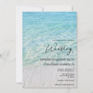 Allt i ett foto Seaside Sandy Beach Sea Glass Inbjudningar