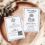 Allt i ett Hand plockade-Bröllop med vismisk QR-ko Inbjudningar<br><div class="desc">Säg "det gör jag" i stil med den här "allt-i-ett-handritade" Whimsical QR Code bröllopsinbjudan! Med charmerande detaljer på framsidan och en bekväm QR-kod på baksidan är det en perfekt blandning av elegans och modern bekvämlighet för din speciella dag.</div>