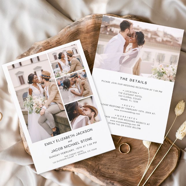 Allt i ett minimalistiskt foto Vita Bröllop (Skapare uppladdad)