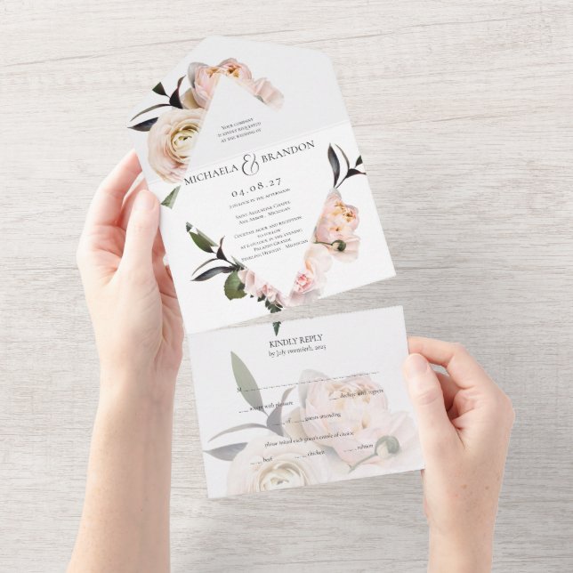 Allt-i-ett-Möhippan för  Blommigt i Inbjudan (Avrivbar del)