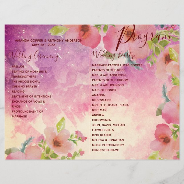 Allt i ett programmeny detaljer flikblad reklamblad (Framsidan)