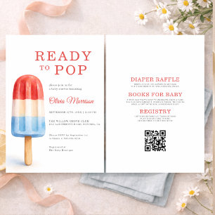 Allt i ett redo att poppa Popsicle Baby Shower Inbjudningar