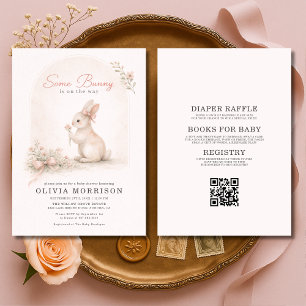 Allt i Ett Some Bunny Coquette Bow Baby Shower Inbjudningar