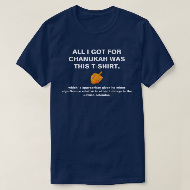 Allt I-har för Chanukah var anslår T Shirt (Design framsida)