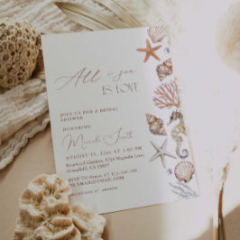 Allt i havet är Kärlek kustnära Möhippa Inbjudningar