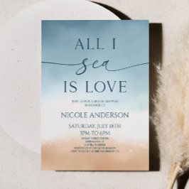 Allt i havet är Möhippan för Kärlek-havsbukten Inbjudningar