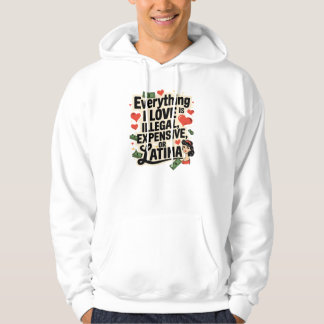Allt i kärlek är olagligt dyrt eller latina hoodie