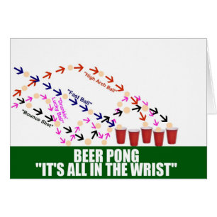 Allt i Wrist Beer Pong Hälsningskort