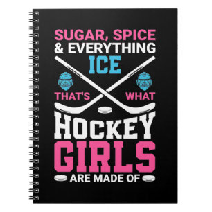 Allt Ice Hockey Girls Anteckningsbok