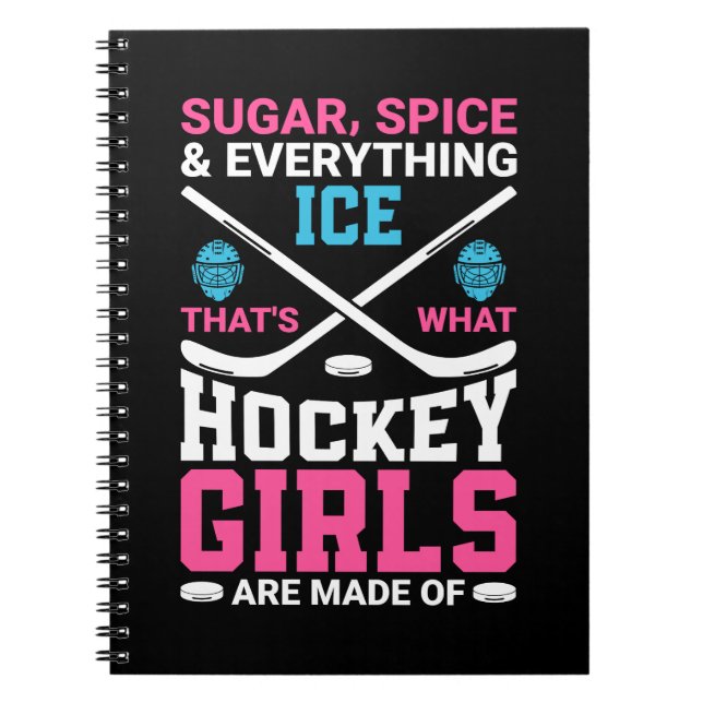 Allt Ice Hockey Girls Anteckningsbok (Framsidan)