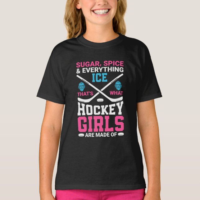 Allt Ice Hockey Girls T Shirt (Framsida)