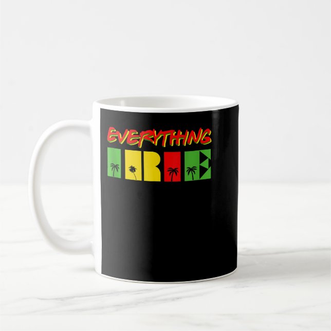 Allt Irie Good Vibes Rasta Reggae Roots Kaffemugg (Vänster)