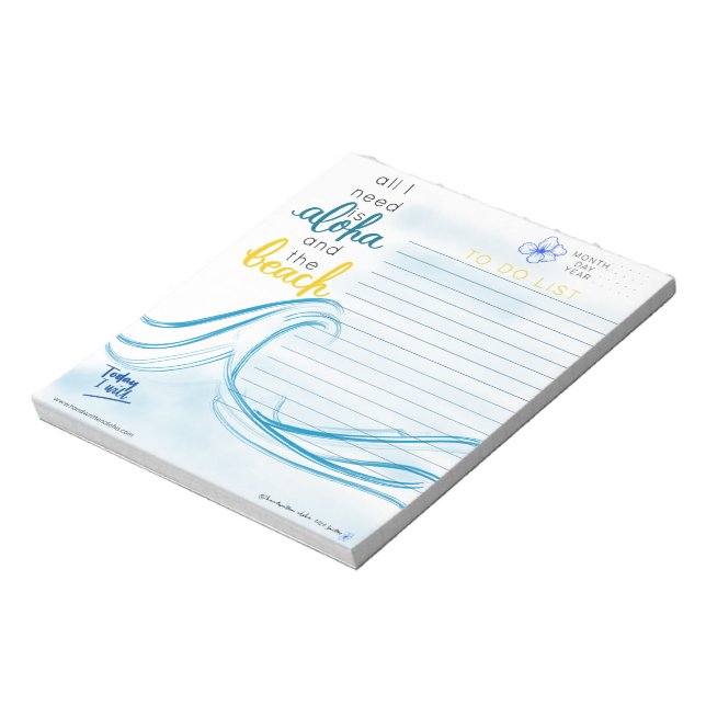 Allt jag behöver är Anteckningsblocket Aloha och " Anteckningsblock (Roterad)