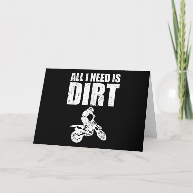 Allt jag behöver är Dirt Bike Motocross. Inbjudan (Framsida)