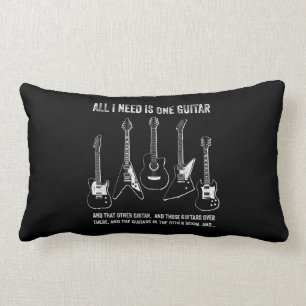 Allt jag behöver är en gitarr Rolig gitarrsamling Lumbarkudde
