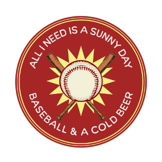 Allt jag behöver är en solig dag, baseboll, öl t shirt