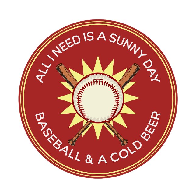 Allt jag behöver är en solig dag, baseboll, öl t shirt (Skapare uppladdad)