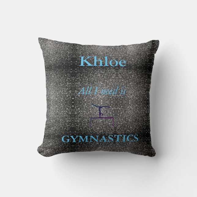 ALLT JAG BEHÖVER ÄR GYMNASTIK Kuddthrow Kudde (Framsida)