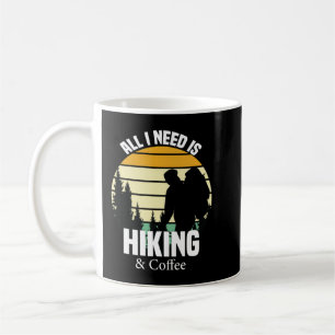 Allt jag behöver är Hiking- och kaffeskjorta. Kaffemugg