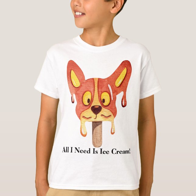 Allt jag behöver är Ice Cream Boys White T shirt (Framsida)