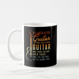Allt jag behöver är Ishis Guitar Player Guitarist Kaffemugg