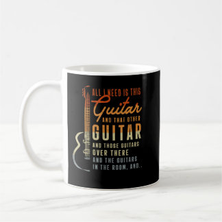 Allt jag behöver är Ishis Guitar Player Guitarist Kaffemugg